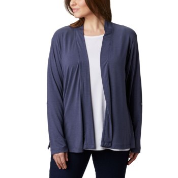 Columbia Cardigan Dames, Essential Elements Plus Size Donkerblauw, 38OCVTISJ